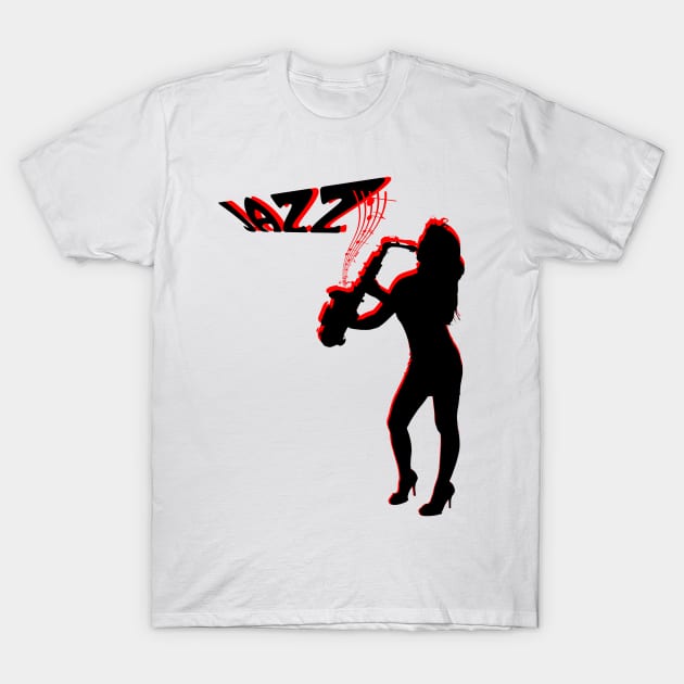 saxophone, jazz T-Shirt by hottehue